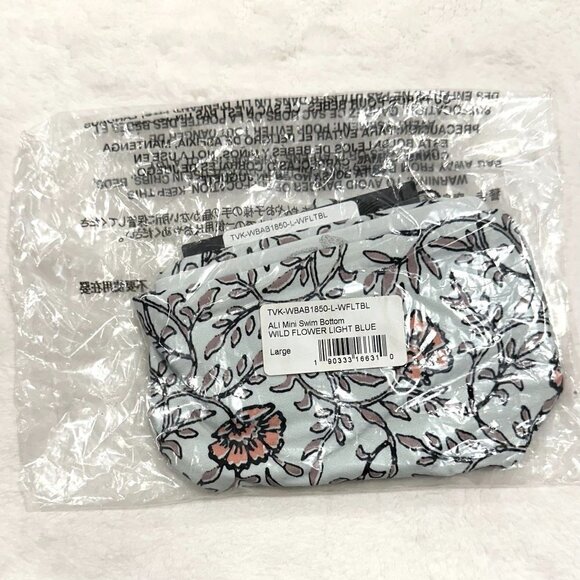 NWT Tavik Ali Mini Swim Bottom in Light Blue Wild Flower - Large - Picture 4 of 7